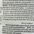 从John Jewel的1565页的页面上详细说明，展示Fount和文本规模的方式用于反驳和说服（SP Coll BL5-E.9）