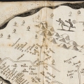 来自巴巴多斯的1657张地图的详细信息，显示种植园和被逃脱的奴隶被猎杀（sp collian k.3.3）