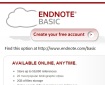 endnote基本web页面的屏幕截图