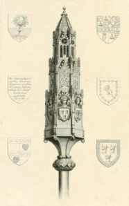 绘制狼牙棒及其武器大衣的细节，来自格拉斯哥大学（格拉斯哥：[Maitland Club]，1854年），序言，p。xlii