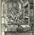 打印机在工作。来自肖珀的1574年'德奥姆尼布斯伊利贝拉里布'，乔斯特安曼木刻(Sp Coll S.M.969号）