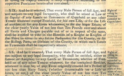 1832年修改英格兰和威尔士人民代表权法案章45