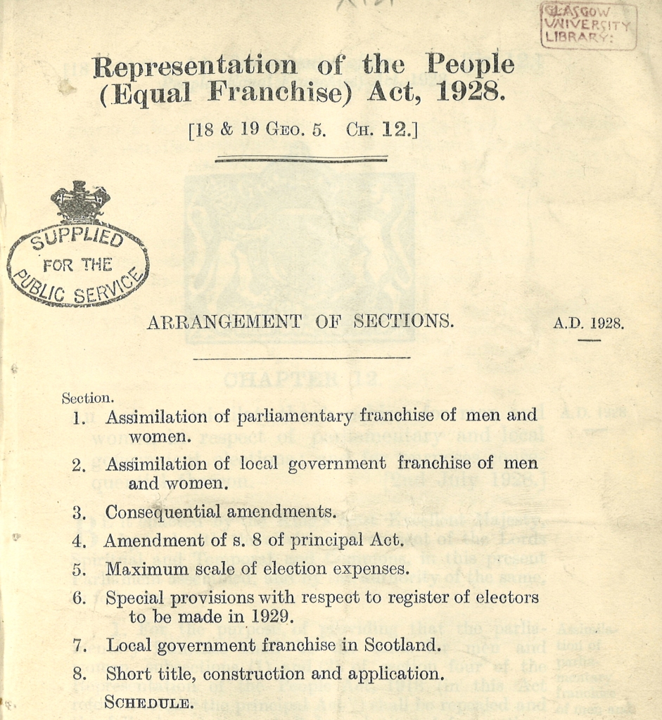 1928年人民（平等特许经营）法案