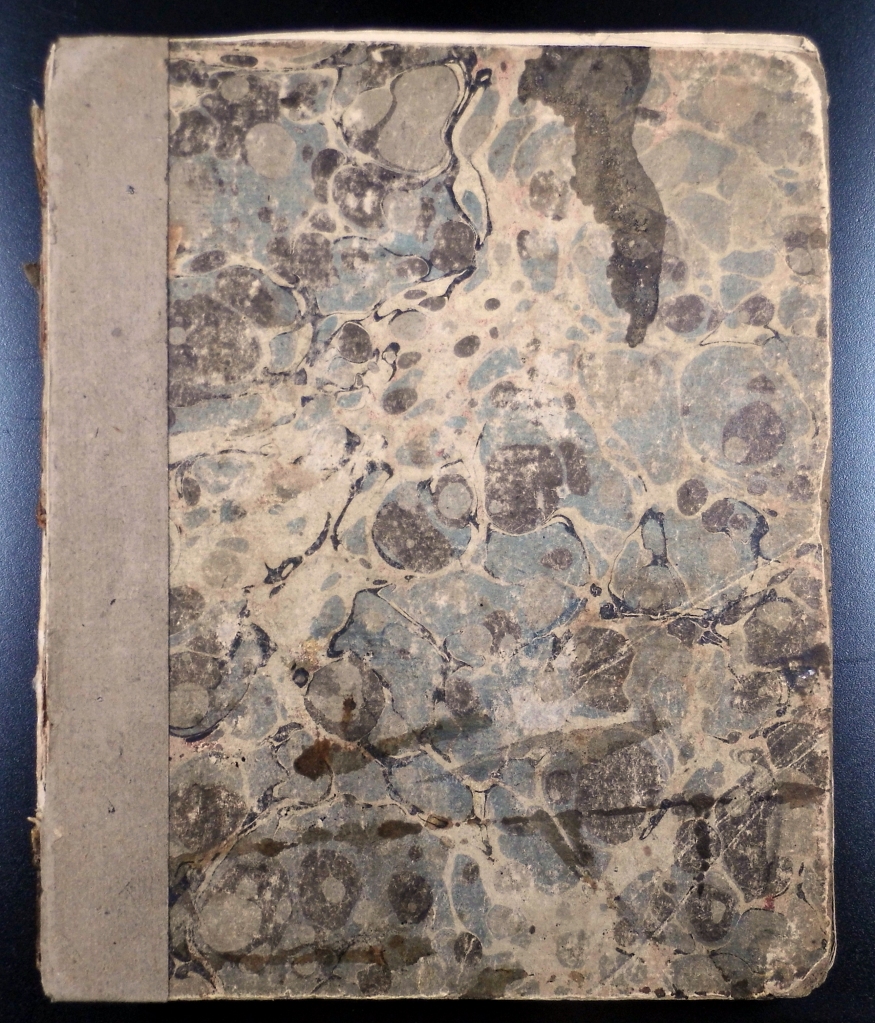 Marbled paper binding of Shaw's catalogue (Sp Coll Hunterian K.5.22)
