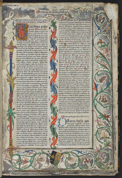 精美的装饰页，摘自未注明日期的拉丁圣经(167505)