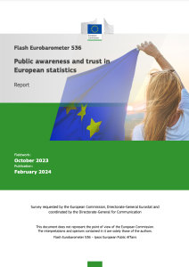 Image of the title page of The Public awareness and trust in European statistics publication